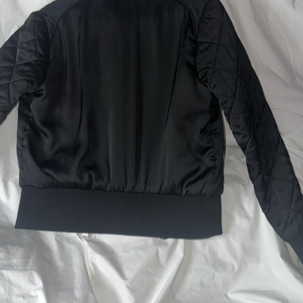 H&M Black Satin Bomber Jacket